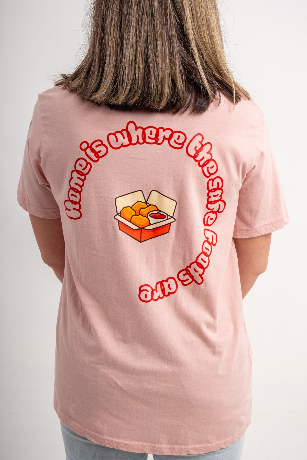 Home is Where the Safe Foods Are T-Shirt - DUSTY PINK