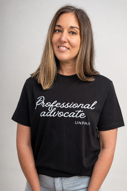 Professional Advocate. Unpaid T-Shirt - BLACK
